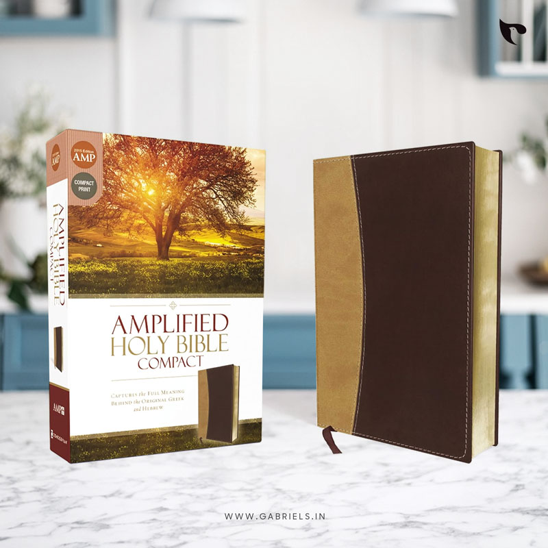 BBL15_as_Amplified-Holy-Bible_b-1.jpg Amplified Holy Bible, Compact, Leathersoft, Tan/Burgundy: Captures the Full Meaning Behind the Original Greek and Hebrew Imitation Leather - Image 1