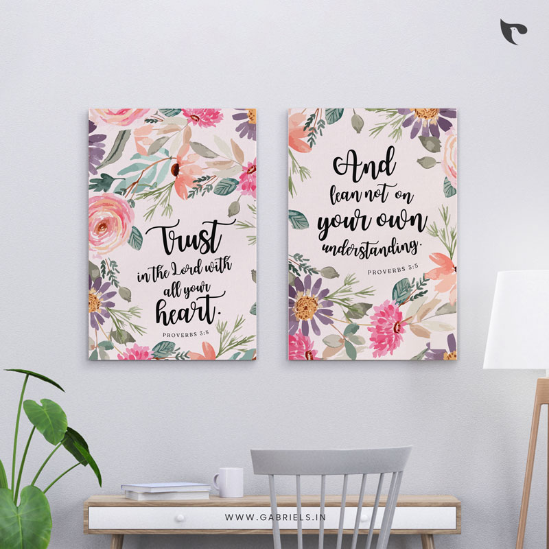 Bible-Verse-Canvas-11_trust-in-the-lord-with-all-your-heart_1.jpg Trust in the lord with all your heart Bible Verse Canvas ( Set of 2 ) - Image 1