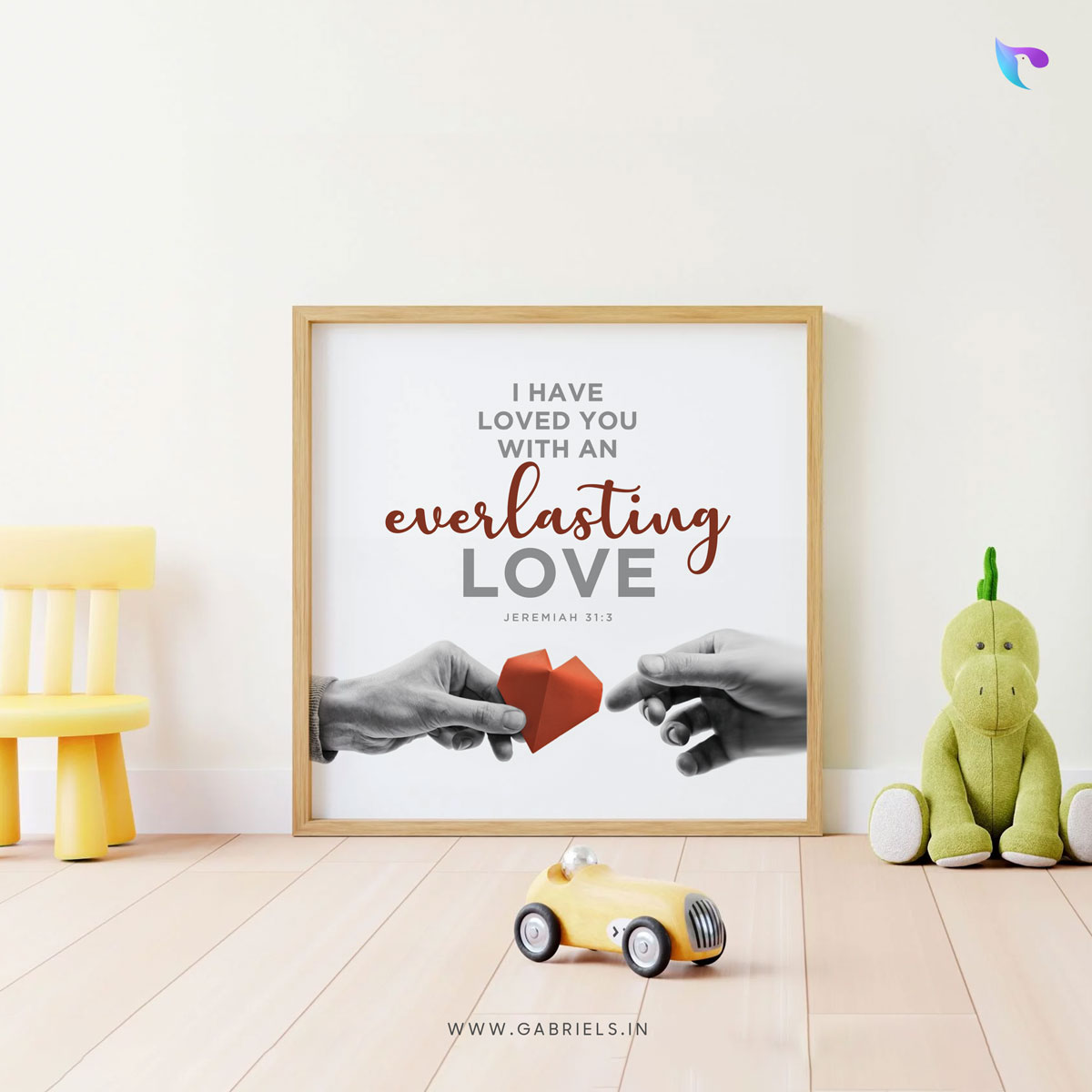 Bible-Verse-Frame-12a_I-have-loved-you-with-an-everlasting-love_christian-wall-decor-1.jpg I have loved you with an everlasting love (Jeremiah 31:3) | Bible Verse Frame | Christian Wall Decor - Image 1