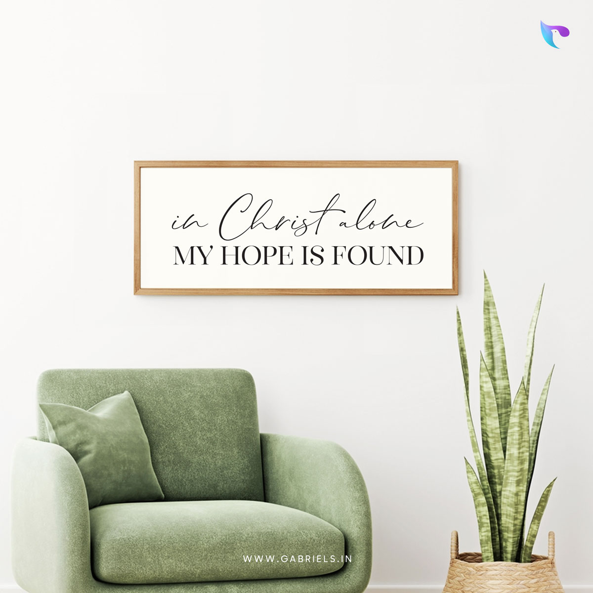 Bible-Verse-Frame-14a_In-christi-alone-my-hope-is-found_christian-wall-decor.jpg In Christ alone my hope is found | Bible Verse Frame | Christian Wall Decor - Image 1