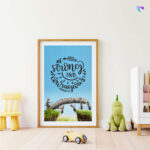 Be strong and courageous (Joshua 1:9) | Bible Verse Frame | Christian Wall Decor