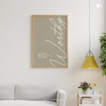 flawed and still worthy | Bible Verse Frame | Christian Wall Decor