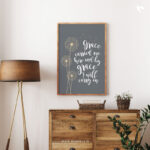 Grace carried me here and by grace I will carry on | Bible Verse Frame | Christian Wall Decor