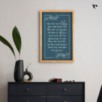 May the Lord bless you and keep you | Bible Verse Frame | Christian Wall Decor (15x24 Inch)