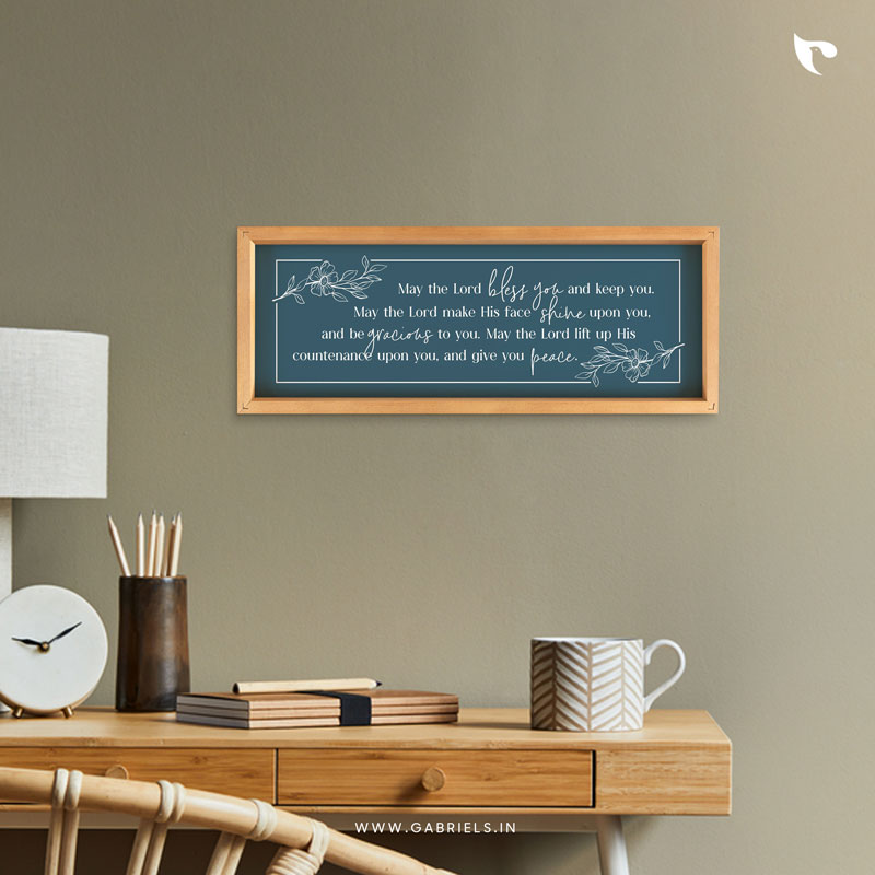 Bible-Verse-Frame-57_MAY-THE-LORD-BLESS-YOU-AND-KEEP-YOU_a.jpg MAY THE LORD BLESS YOU AND KEEP YOU | Bible Verse Frame | Christian Wall Decor (24 x 8 Inch) - Image 1