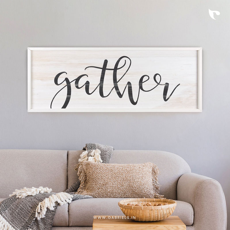 Bible-Verse-Frame-59_Gather_a.jpg Gather | Bible Verse Frame | Christian Wall Decor (12x34 Inch) - Image 1