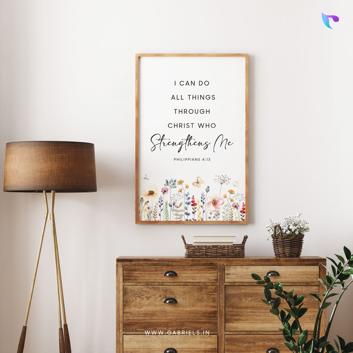 Bible-Verse-Frame-8a_I-can-do-all-things-through-christ-who-strengthens-me_christian-wall-decor.jpg I can do all things through Christ who strengthens me (Philippians 4:13) | Bible Verse Frame | Christian Wall Decor - Image 1