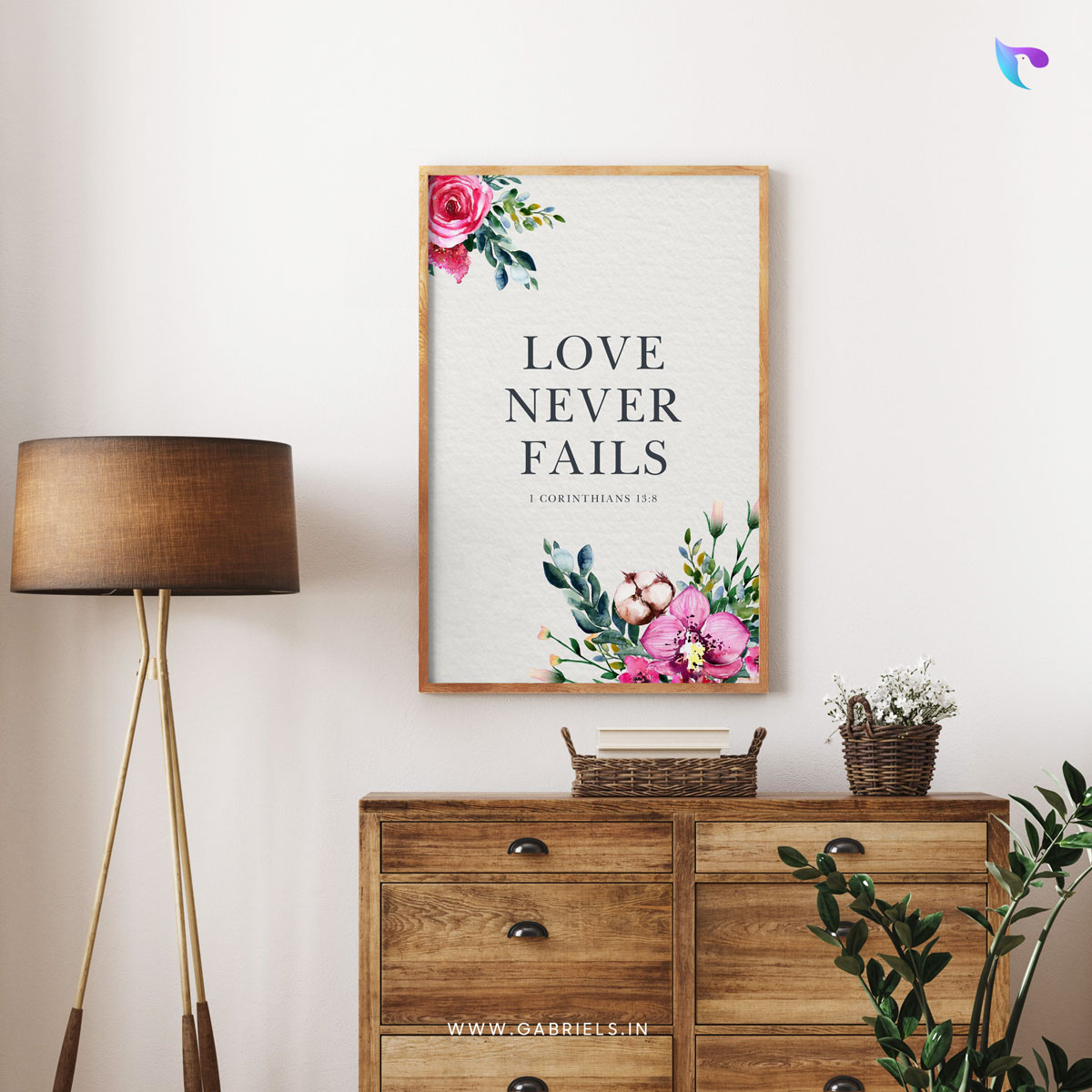 Bible-Verse-Frame-9a_love-Never-Fails_christian-wall-decor.jpg Love Never Fails (1 Corinthians 13:8) | Bible Verse Frame | Christian Wall Decor - Image 1