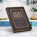 Dark Brown Faux Leather Large Print Thinline King James Version Bible with Thumb Index