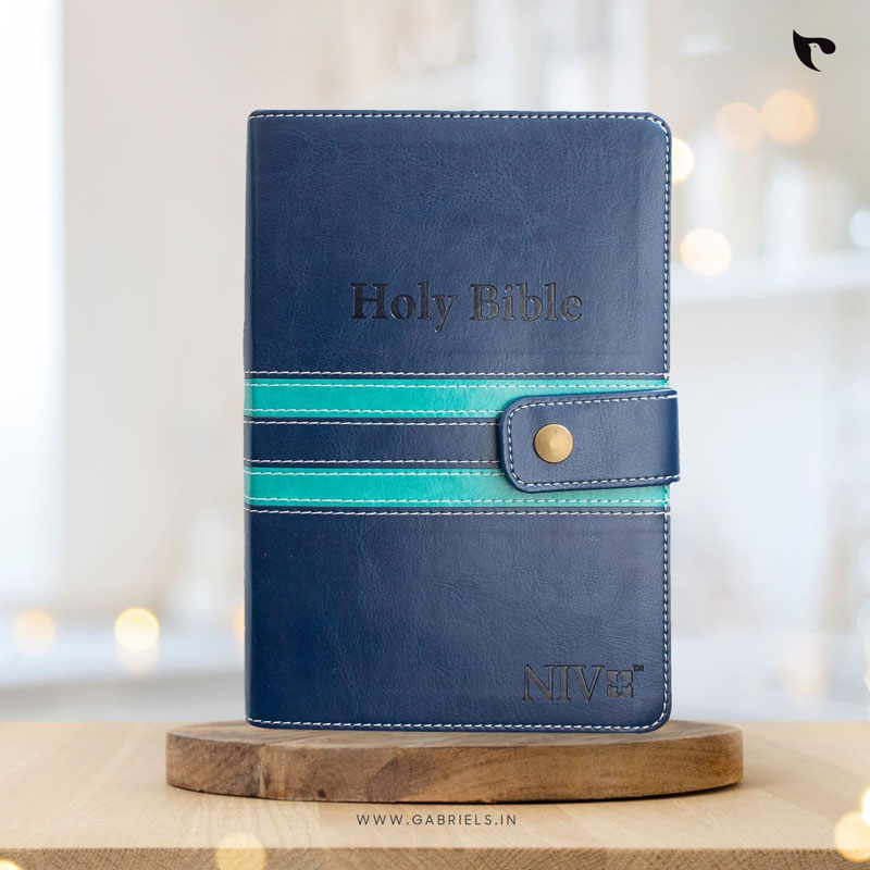 Bible_BBL-13_Niv-Compact-PU-DT-Thumb-Index-Gilt-Edges-Blue-Green_Compact_Readable-and-Stylish_-Word-of-Christ-in-Red_a.jpg NIV Compact PU DT Thumb Index Gilt Edges Blue/Green, Compact, Readable and Stylish, Word of Christ in Red - Image 1