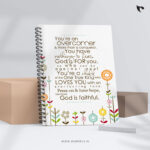 You're an overcomer & more than a conqueror | Christian Notepad