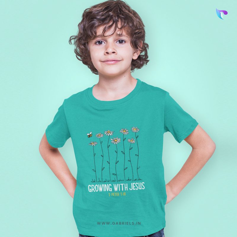 Christian-bible-verse-t-shirt-24T_growing-with-jesus_a-e1690786431423.jpg Growing With Jesus | Christian T-Shirt | Toddler - Image 1