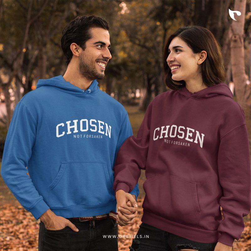 Christian-bible-verse-t-shirt-4_hoodies_chosen-not-forsaken_a-e1690786356387.jpg Chosen not forsaken | Christian Hoodies | Unisex - Image 1
