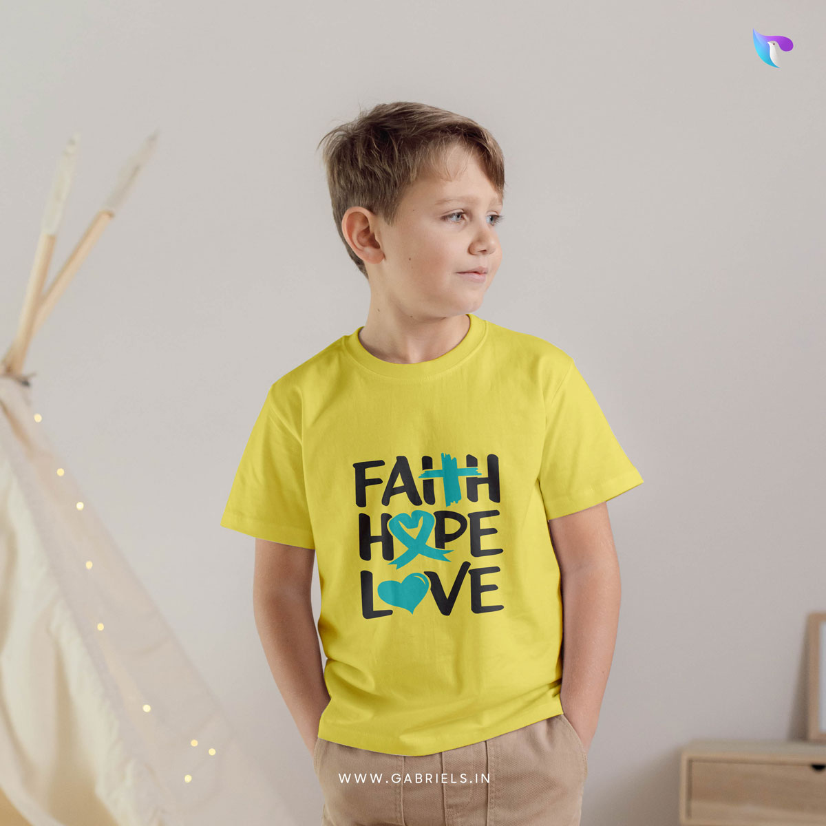 Christian-bible-verse-t-shirt-8K_faith_hope_love_a.jpg Faith Hope Love | Christian Bible Verse T-Shirt | Kids - Image 1