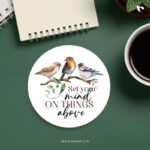 Set your mind on things above | Christian Coasters