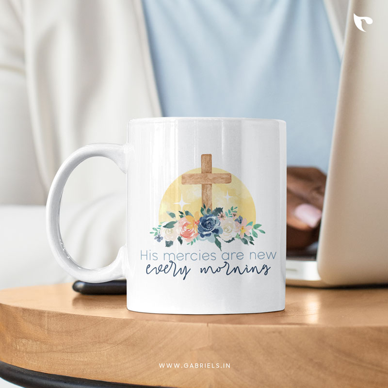 Christian-mugs-16_his-mercies-are-new-every-morning_b.jpg His mercies are new every morning | Christian Ceramic Mug - Image 1