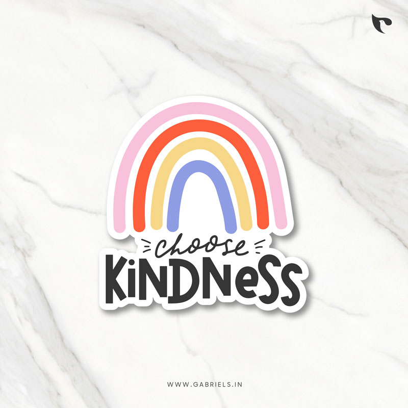 Christian-sticker-1_choose-kindness_a.jpg Choose Kindness | Christian Bible verse | Matt Laminated Vinyl Sticker - Image 1