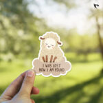 I was lost now I am found | Christian Bible verse | Matt Laminated Vinyl Sticker