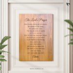 Lord's Prayer Teak Wooden Plaque | Christian Wood Decor