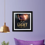 You Are the Light of the World (Matthew 5:14) Bible Verse Frame | Budget Christian Frames