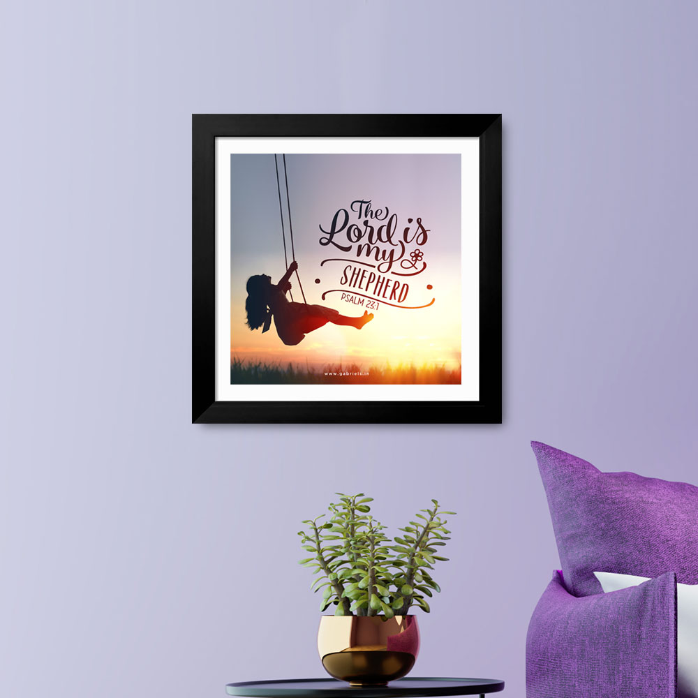 Gabriels-Frame523_1-front.jpg The Lord is my Shepherd (Psalm 23:1) Bible Verse Frame | Budget Christian Frames - Image 1