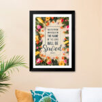 Everyone who calls on the name of the Lord will be saved (Acts 2:21) Bible Verse Frame | Christian Wall Decor | Gabriels