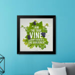 I am the true vine, and my Father is the gardener (John 15:1) Bible Verse Frame | Christian Wall Decor | Gabriels