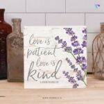 Love is Patient Love is Kind | Christian Wood Block Decor
