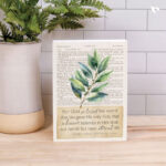 For God so loved the world that he gave his only son | Christian Wood Block Decor